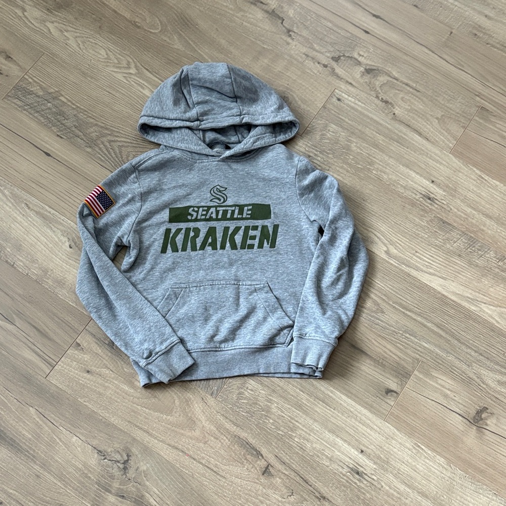 Youth Seattle Kraken Gray Hoodie